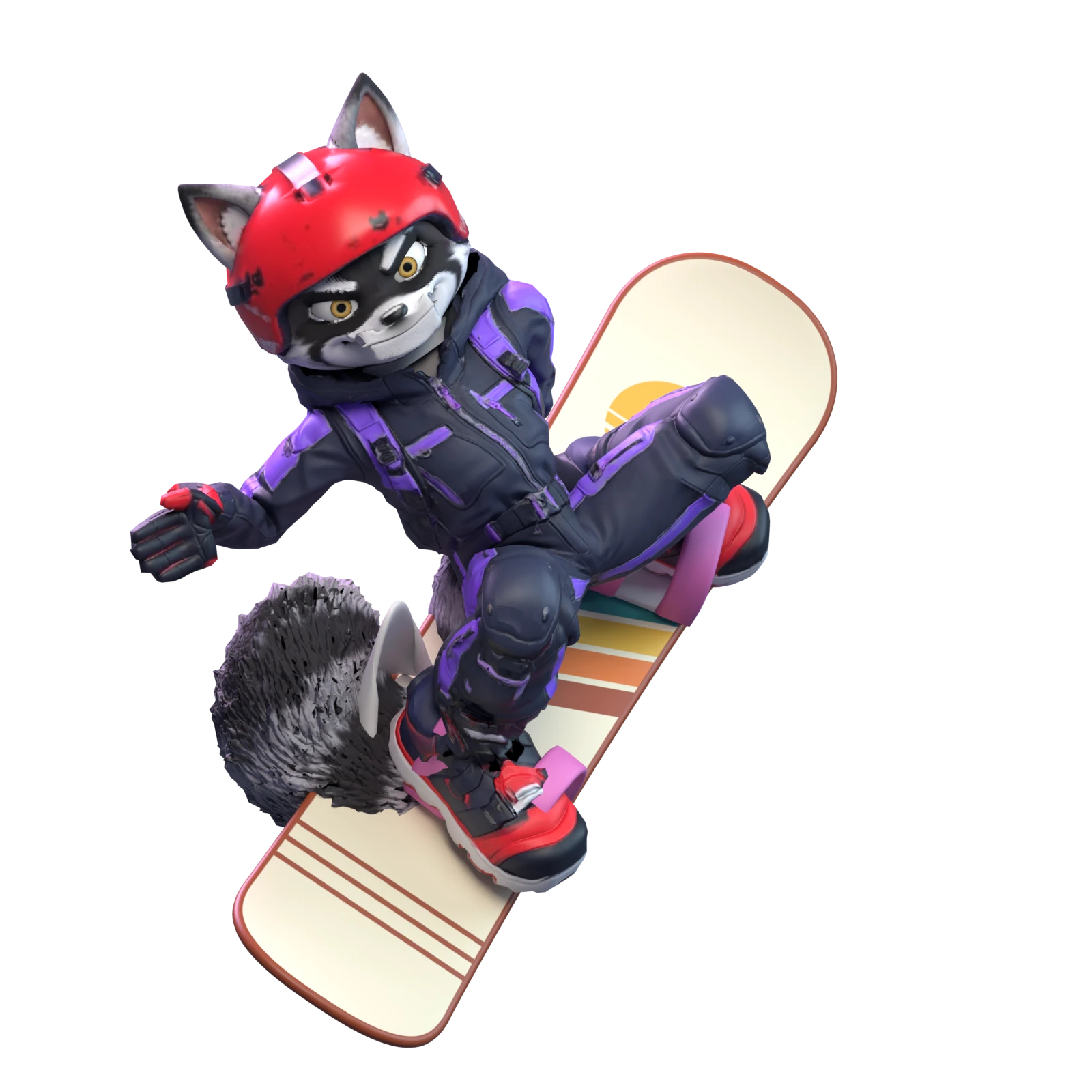 Ricky, en pleine figure freestyle, dans Zoo Peaks : Riders.